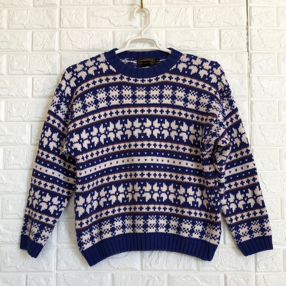 Vintage Eddie Bauer ski sweater holiday